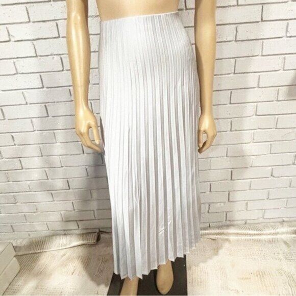 J.Crew Gwyneth Pleated Slip Skirt • Satin Midi • Size XL• NWT • Swishy & Elegant - Picture 6 of 13